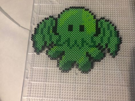 Cthulhu Perler, Bead Templates, Hamma Beads Ideas, Perler Ideas, Hamma Beads, Perler Bead Templates, Diy Perler Bead Crafts, Beads Ideas, Diy Perler Beads