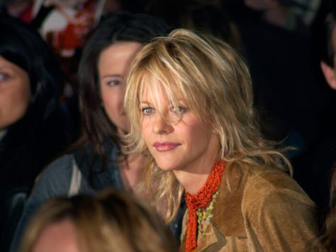 Meg Ryan Now, Octopus Haircut, Younger Hair, Meg Ryan Hairstyles, Logan Lucky, 80s Rocker, Curling Brush, Sleepless In Seattle, Pompadour Hairstyle