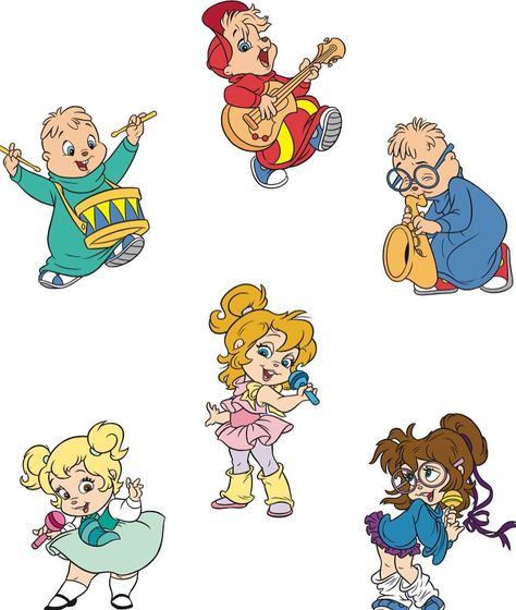 Brothers Sisters Love, 70s Kids Shows, Chipmunks And Chipettes, Happy Sibling Day, Sibling Day, The Chipettes, Sisters Love, Couple Cosplay, Old Cartoon Characters