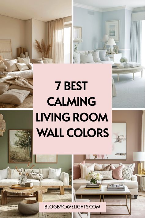 Elevate your living room aesthetic with the 7 best calm living room paint colors that soothe the senses. Whether you prefer warm neutrals or cool tones, these hues create a serene ambiance in any space. Click through for living room inspiration and find your ideal palette today! 🏡💆 #LivingRoomDecor #CalmLivingRoomColors #InteriorDesign Light Colored Decor Living Rooms, Cozy Color Schemes For The Home, Mid Century Modern Living Room Wall Color, Sand Living Room Walls, Colors For Living Room Walls 2024, Big Living Room Paint Color Ideas, Wall Colors To Brighten A Room, Apartment Living Room Colors, Living Room Colours Ideas