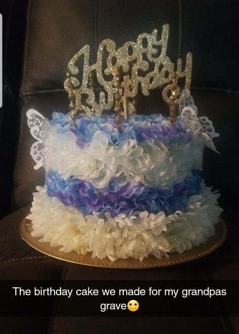 Gravesite Birthday Decorations, Cemetery Birthday Ideas, Birthday Grave Decorations, Cemetery Birthday Decorations, Graveside Flowers, Graveside Decorations, Cemetary Decorations, Flower Cake Design, Flower Cake Decorations