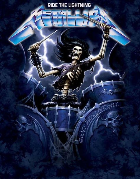 Heavy Metal Outfit, Metallica Design, Skeleton Wallpapers, Metallica Wallpapers, Band Name Generator, Metallica Lyrics, Metallica Poster, Metallica Ride The Lightning, Metallica Song