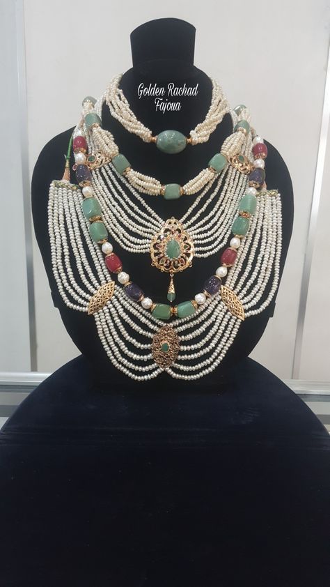 Bhutanese Jewellery, Antique Turquoise Jewelry, Pearl Neck, Ring Jewellery Design, Moroccan Jewelry, Antique Turquoise, Pearl Jewelry Design, Moroccan Dress, Elegant Necklaces