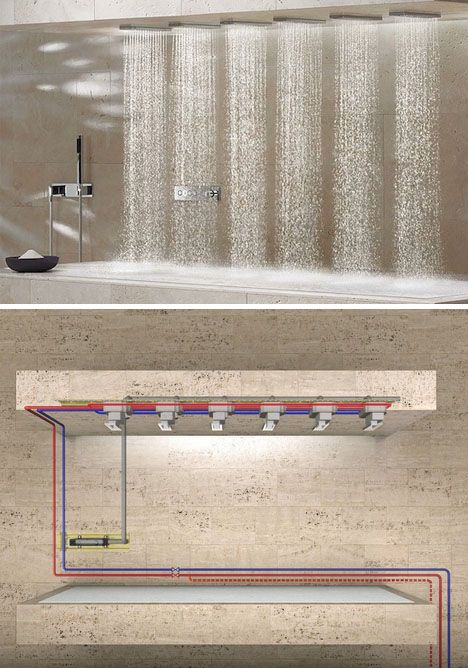 horizontal shower design details Sensory Shower Spa, Spa Shower Ideas, Steam Room Shower, Home Spa Room, Bathroom Design Styles, Spa Rooms, Cool Tree Houses, Spa Interior, Luxurious Showers