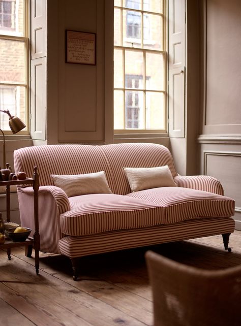 Upholstered Classic Sofas | Rowen & Wren Sofa Two Seater, Loaf Sofa, Wren Kitchen, Armchair Bed, Striped Upholstery, Classic Sofa, Sofa Upholstery, Kitchen Mirror, Furniture Upholstery