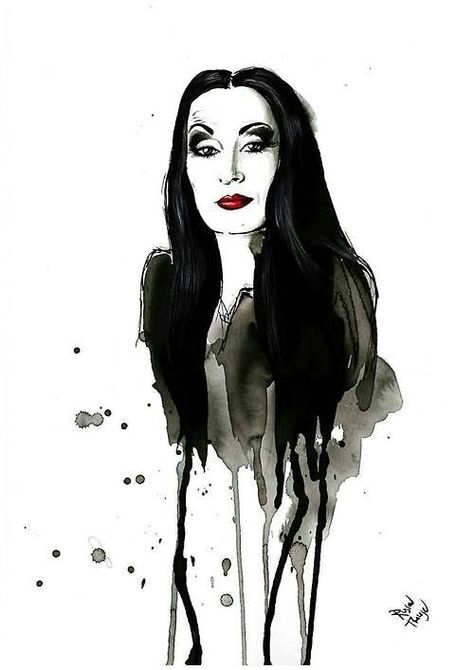 Gomez And Morticia, Morticia Addams, Adams Family, Neutral Shades, Goth Art, Family Tattoos, Addams Family, Arte Horror, Arte Pop