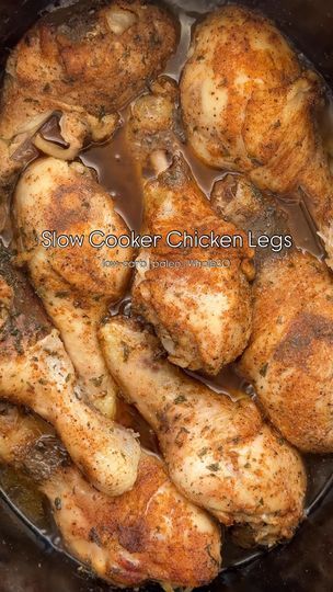 329K views · 3K reactions | Slow Cooker Chicken Legs | Slow Cooker Chicken Legs

Comment ‘RECIPE’ and I’ll send the recipe to your DMs! | By Shannon Epstein - Fit Slow Cooker Queen | How you make chicken legs in
the slow cooker. You only need two ingredients. Chicken legs
and your seasonings. Spray the slow cooker with cooking spray.
Add three pounds of chicken legs. Add your seasonings. Toss
until well coated. Do not add any liquid. Cook on high for
three to four hours or low six to eight. Ranch Chicken Legs Crockpot, Smothered Chicken Legs In Crockpot, Chicken Legs With Gravy, Crock Pot Chicken Legs Slow Cooker, Chicken Legs In Crockpot, Crockpot Chicken Legs Slow Cooker, Slow Cooker Chicken Legs Recipes, Chicken Legs Slow Cooker, Chicken Legs In The Crock Pot