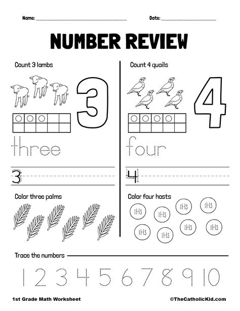 Number 3 And 4 Worksheet, Counting Worksheets For Kindergarten, Maths Worksheet, Number Worksheets Kindergarten, Preschool Math Worksheets, Free Preschool Worksheets, Numbers Kindergarten, Toddler School, 1st Grade Math Worksheets