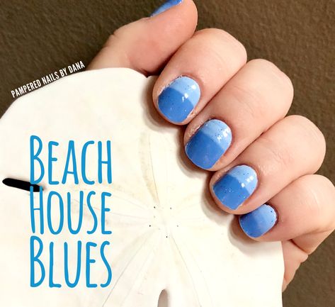 Beach House Blues Color Street mani by Pampered Nails By Dana pamperednailsbydana.com Color Street Mani, Beach Nail, Street Nails, Beach Nails, Color Street Nails, Color Street, Polished Look, Nail Inspo, Nail Care