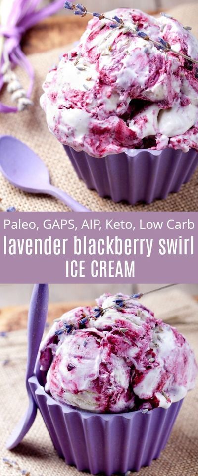 Aip Keto, Frozen Recipes, Swirl Ice Cream, Eat Beautiful, Paleo Snack, Lavender Ice Cream, Aip Desserts, Desserts Keto, Desserts Healthy