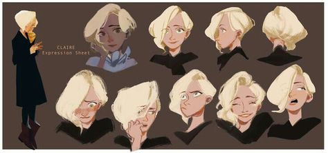 Expression Sheet, Character Design Cartoon, Character Design Challenge, Character Design Girl, Character Design Sketches, Model Sheet, Male Character, Visual Development, 영감을 주는 캐릭터