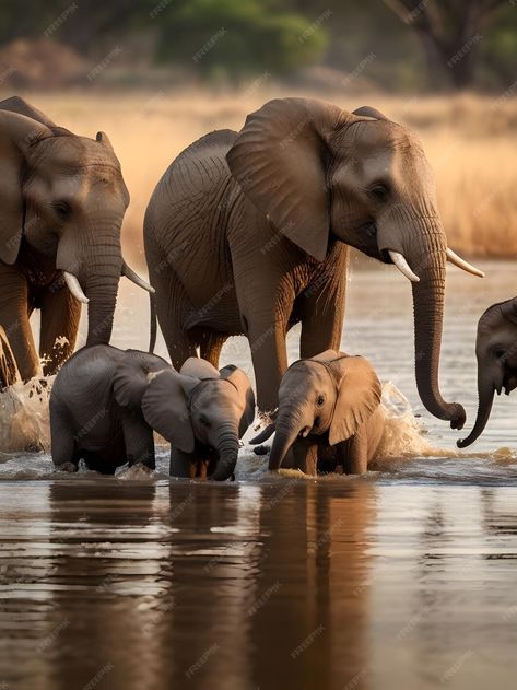 Premium Photo | A group of elephants are drinking water with one of them has a white tusk Group Of Elephants, Learn Yoga Poses, Elephant Photography, Herd Of Elephants, Water Images, Cartoon Clip Art, Baby Elephant, Nature Travel