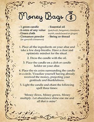 'Money Bags': A Powerful Spell with Cinnamon and Coins Financial Prosperity Spell, Money Sigil Spell, Herbs For Money Spells, Money Spells Magic, Powerful Money Spells, Witchcraft Spells For Beginners, Hoodoo Spells, Money Spells That Work, Prosperity Spell