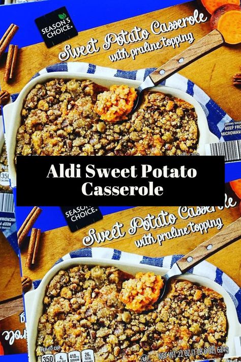 Aldi sells a sweet potato casserole as a Special Find. The official name of Aldi’s sweet potato casserole is Sweet Potato Casserole with Praline Topping by Season’s Choice. Sweet Potato Cassarole, Traditional Thanksgiving Recipes, Freeze Sweet Potatoes, Aldi Recipes, Sweet Potato Recipes Casserole, Cranberry Sauce Homemade, Fall Cooking, Thanksgiving Dishes, Thanksgiving Side