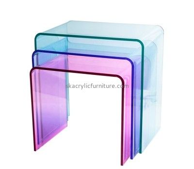 China plexiglass manufacturer custom acrylic side coffee table AT-866 Acrylic Table Decor, Plexiglass Table, Clear Coffee Table, Lucite Chairs, Clear Chairs, Lucite Coffee Tables, Furniture Acrylic, Acrylic Chair, Acrylic Coffee Table