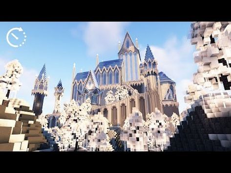 Fantasy Ice Castle, Minecraft Ice Castle, Minecraft Timelapse, Under The Sea 3d, Minecraft Cabin, Minecraft Underwater, Castle Minecraft, Modern Minecraft Houses, Houses Minecraft