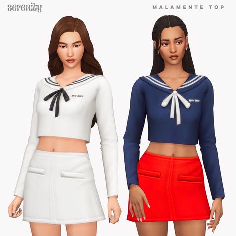 serenity Sims 4 Cc Maxis, Sims 4 Cc Maxis Match, Red Velet, School Looks, Sims Mods, Sims 4 Cc, Sims 4 Custom Content, Maxis Match, Sims Cc