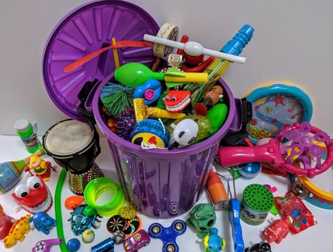 Bucket Fillers, Bucket Filler, Party Blowers, Bucket Ideas, Attention Grabbers, Sensory Room, Wind-up Toys, Visual Aids, Sensory Toys