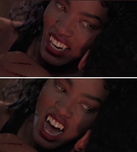 Angela Bassett Vampire In Brooklyn, Black Horror Characters, Vampire In Brooklyn Angela Bassett, Black Vampire Woman, Bloodlust Aesthetic, 18th Century Vampire, Black Vampire Art, Black Vampire Aesthetic, Vampire In Brooklyn