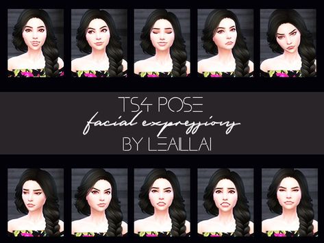 sims 4 cc // custom content pose pack // LeaIllai's Facial expressions [TS4] Expression Poses, Lace Wallpaper, Plus Size Posing, Good Game, Figure Poses, Sims Community, Ts4 Cc, Electronic Art, Sims 4 Cc