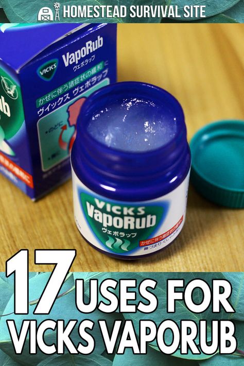 While most people use Vicks VapoRub when they have a cold, there are many other uses you might not know about. Some of these may surprise you. #homesteadsurvivalsite #vicks #vicksvaporub #frugal #repurpose