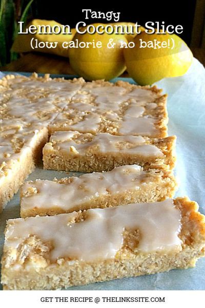 Best ever Lemon Coconut Slice Recipe! It’s soft and sweet with a delicious lemon tang; no one will ever know that it is low calorie! Plus it is no bake so the kids can help you make it! thelinkssite.com #lemon #lemondessert #lemonsnack #lowcalorie #cookingwithkids #nobake #favoriterecipes Healthy Slices, Individual Recipes, Lemon Snack, Easy Lemon Cheesecake, Ww Sweets, Slice Recipes, Savoury Treats, Healthy Slice, Lemon Cheesecake Recipes