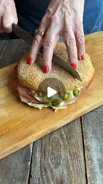 Mortadella Sandwich, Muffaletta Sandwich, Crunchy Bread, Magic Elixir, Muffuletta Sandwich, Panini Sandwiches, Sliced Meat, Sandwich Recipes, Finish Line