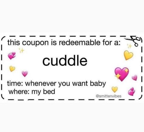 #gift #idea #cute #coupon #cuddle #boyfriend #girlfriend Cuddle Coupons, Cute Tickets For Girlfriend, Coupon Cuddle, Coupon For Girlfriend, Cuddle Coupon, Coupons For Girlfriend, Cosy Couple Cuddling, Couple Coupons, Makka Pakka