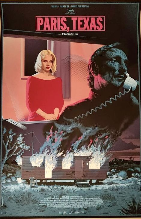 Paris Texas Film, Harry Dean Stanton, Texas Poster, Nastassja Kinski, Film Poster Design, Septième Art, Movie Posters Design, Paris Texas, Cinema Posters