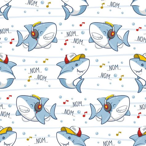 Shark Sheets, Stencil Patterns Templates, Shark Illustration, Shark Drawing, Paper Boy, Shark Pattern, Frame Border Design, Boys Pattern, Kit Bebe