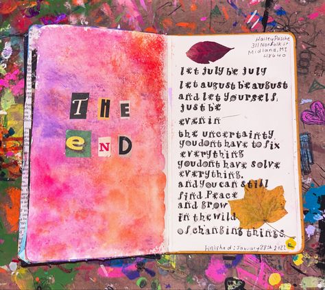 Last page in my 2021 Journal Last Page Of Journal, Last Page Of Sketchbook, Beauty Journal, Journal Stuff, Journal Quotes, Journal Inspo, Sketchbook Pages, Bullet Journal Ideas Pages, Art Journal Pages