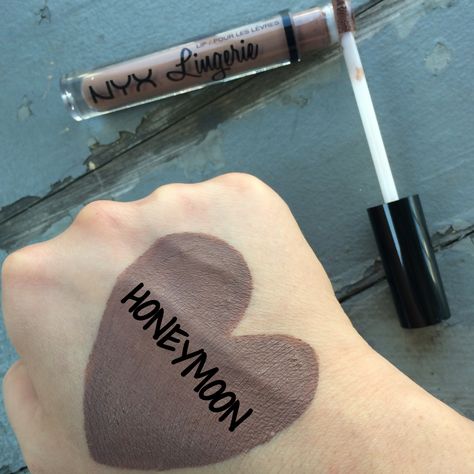 NYX Cosmetics Lingerie Liquid Lipstick: Honeymoon #Lips #Swatch #LipSwatch #NYX #NYXLingerie #Makeup #Beauty Nyx Honeymoon, Witches Costume, Nyx Lingerie, Palermo Soho, Makeup Drawer, Matte Lipsticks, Nyx Makeup, Lip Swatches, Dope Makeup