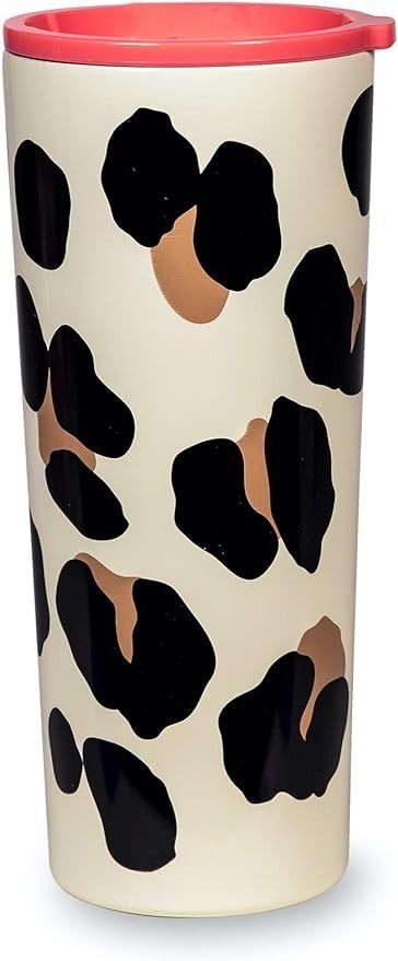 Amazon.com | Kate Spade New York Cute Stainless Steel Mug, 24 Ounce Travel Tumbler, Double Wall Insulated Cup with Lid, Forest Feline: Tumblers & Water Glasses Cup With Lid, Travel Tumbler, Water Glasses, Insulated Cups, Reusable Straw, Birthday Gift Ideas, Bubblegum Pink, Tumblers With Lids, Insulated Tumblers