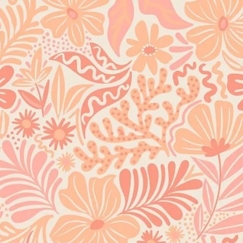 Laura May Designs on Instagram: "Pantone colour of the year 2024 is Peach Fuzz. Here is my entry for the @spoonflower challenge. #laura_may_designs #pantonecoloroftheyear #spoonflowerchallenge" Pantone Colour Of The Year 2024, Peach Fuzz Aesthetic, Peach Color Aesthetic, 2023 Pantone, Pantone 2024, Pantone Colour Of The Year, Summer Moodboard, Laura May, Peach Pattern