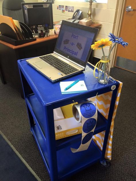 Need to creat a mobile office Assistant Principal Office Decor, School Office Decorating Ideas, Assistant Principal Office, School Leadership Principal, Principal Office, Principal Office Decor, Teacher Cart, Instructional Leadership, School Office Decor