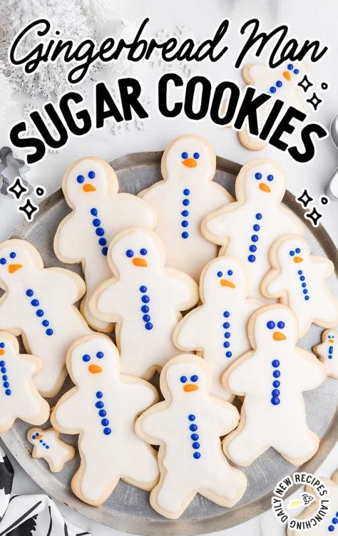 Gingerbread Man Sugar Cookies, Whimsical Cookies, Cookie Gingerbread, Turtle Cookies, Holiday Desserts Table, Fluff Desserts, Favorite Cookie Recipe, Festive Cookies, Man Cookies