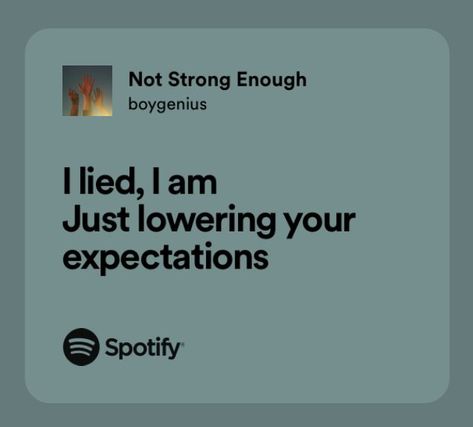 Not Strong Enough Quotes, Boygenius Not Strong Enough, Not Strong Enough Lyrics, Not Strong Enough Boygenius Lyrics, Boygenius Quotes, Boygenius Lyrics, Phoebe Bridges, Senior Pictures Quotes, Spotify Screenshot