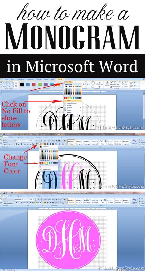 How-to-make-a-monogram-in-Microsoft-Word. Step-by-step tutorial. Inkscape Tutorials, Diy Monogram, Graphic Ideas, A Monogram, Art Attack, Silhouette Ideas, Cricut Maker, Crafty Craft, Craft Time