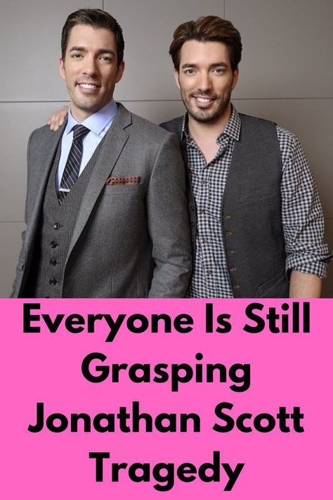 Everyone Is Still Grasping Jonathan Scott Tragedy Alongside his brother Drew, Jonathan Scott earned millions of fans around the world for his starring turn presenting the smash hit reality TV show Property Brothers. Jacinta Kuznetsov, Nathan Scott, Jonathan Scott, Celebrity Facts, Property Brothers, Panda Funny, Twin Brothers, Perfect Couple, Reality Tv Shows