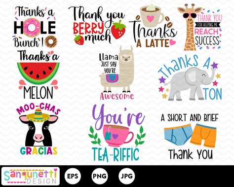 Funny Thank You Cards For Teachers, Thank You Puns Gift Ideas, Thank You Funny Humor, Thank You Puns Cards, Thank You Clipart, Thank You Poster Ideas, Thank You Funny, Teacher Appreciation Puns, Appreciation Puns