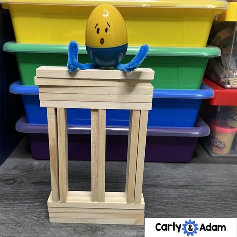 Nursery Rhyme STEM Challenges and Activities Nursery Rhyme Stem Activities, Humpty Dumpty Stem, Kindergarten Stem Challenges, Keva Planks, Kindergarten Stem, Classic Nursery Rhymes, Classic Nursery, Fall Stem, Stem Teacher