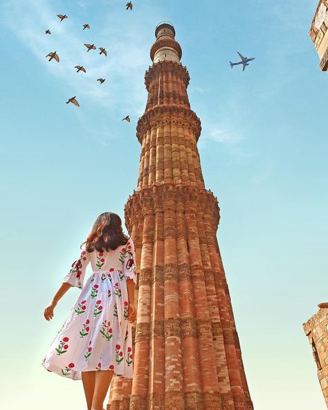 Qutub Minar India Honeymoon, تاج محل, India Vacation, Delhi Travel, India Travel Places, Travel Pose, India Photography, Amazing India, Travel Pictures Poses