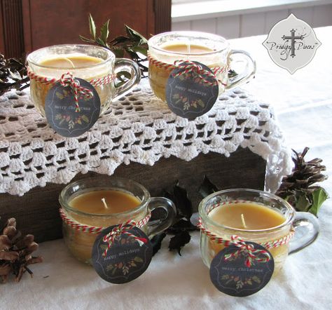 Crafts With Punch Bowl Cups, Punch Cups Repurposed, Punch Bowl Cups Repurpose, Glass Ramekins Craft, Vintage Christmas Candle Crafts, Candle Jars Reuse Diy Christmas Gifts, Repurpose Bath And Body Candle Jars Christmas, Tea Cup Candles Diy, Upcycle Home Decor