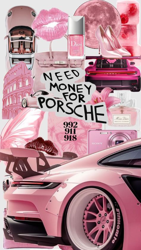 Porsche Iphone Wallpaper, Pink Porsche, Car Room Decor, Baddie Room, Pink Wallpaper Ipad, Cute Lockscreens, Bullet Journal Mood Tracker Ideas, Cars Room, Graphic Design Tutorials Learning