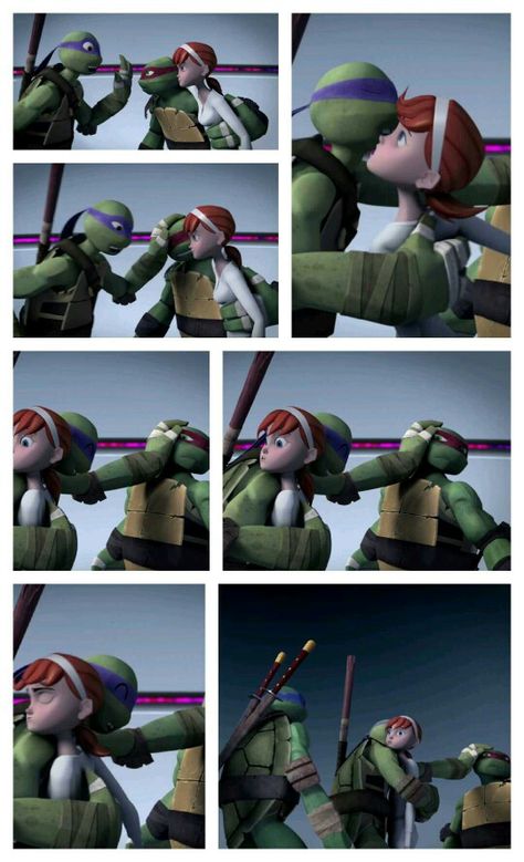 I love how he pushes Raph out of the way.  I guess he's too worried about April to realize that he'll have to pay for it later :) April X Raph, Tmnt Donnie X April, Tmnt 2012 Donnie And April, Raph X April, Donnie X April, Donnie And April, Tmnt April, Mestre Splinter, Donatello Tmnt