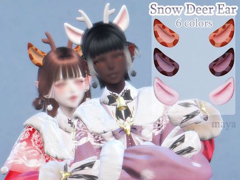 Sims 4 Custom Content Patreon, Sheep Ears, Los Sims 4 Mods, Deer Costume, Makeup Cc, Sims 4 Anime, Male Hair, Tumblr Sims 4, Sims 4 Characters