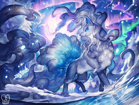 Ninetales Pokemon, Pokemon Ninetales, Alolan Ninetales, Pokemon Official, Pokémon Stuff, Image Painting, Pokemon Teams, My Pokemon, Pokemon Pictures