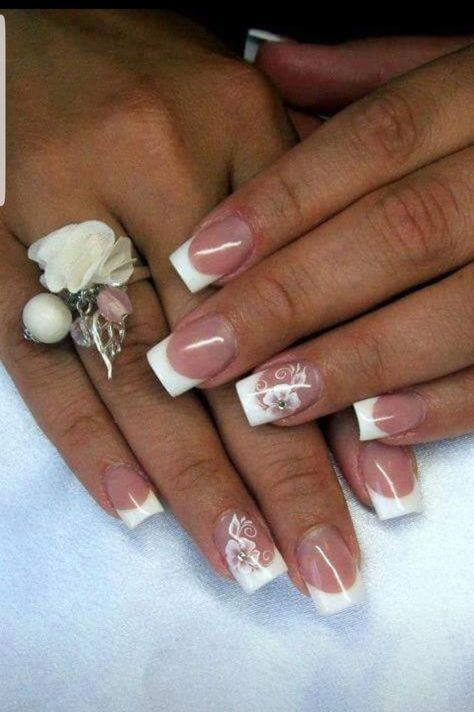 French Pedicure, French Manicure Designs, Wedding Nails French, French Tip Nail Designs, French Manicure Nails, French Acrylic Nails, French Nail Designs, Wedding Nails Design, Nail Art Wedding