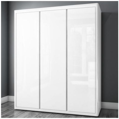 Glass Wardrobe, 3 Door Wardrobe, Triple Wardrobe, White Wardrobe, Bedroom Items, Integrated Handles, Bedding Stores, Wardrobe Doors, Light And Space