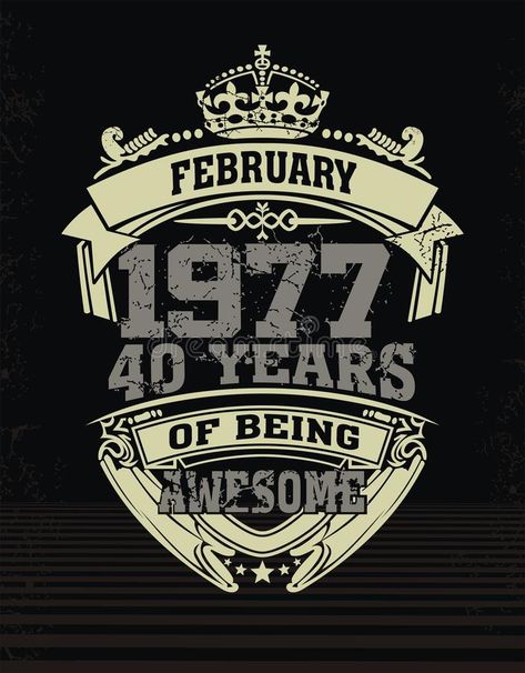 Cool design t-shirt. Design t-shirt February 1977, 40 years of being awesome , #Ad, #shirt, #Design, #Cool, #design, #February #ad Birthday Shirts For Men, Happy Birthday Shirts, Happy 46th Birthday, Happy 51st Birthday, Happy 34th Birthday, Birthday Shirt For Women, Happy Birthday Shirt, 57th Birthday, 46th Birthday